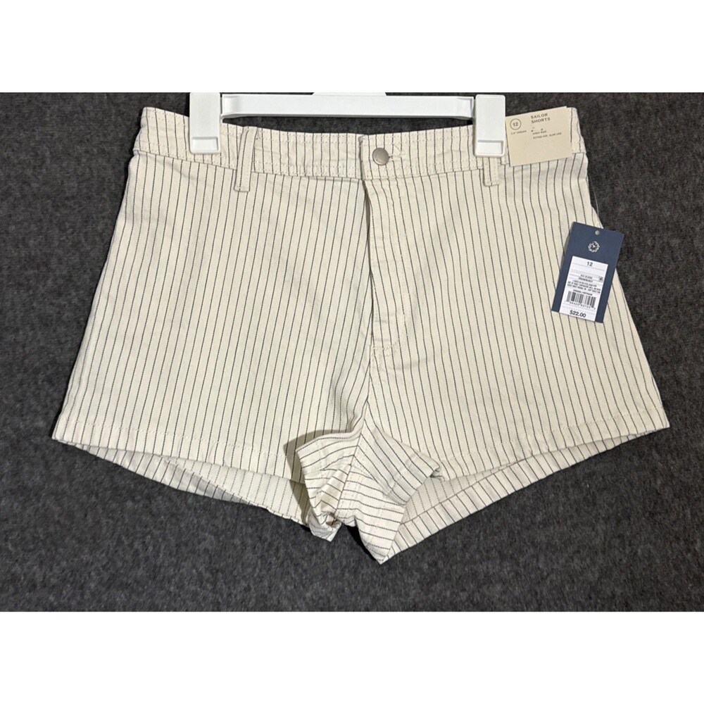 Universal Thread Women's Sailor Shorts Striped Beige Size 14